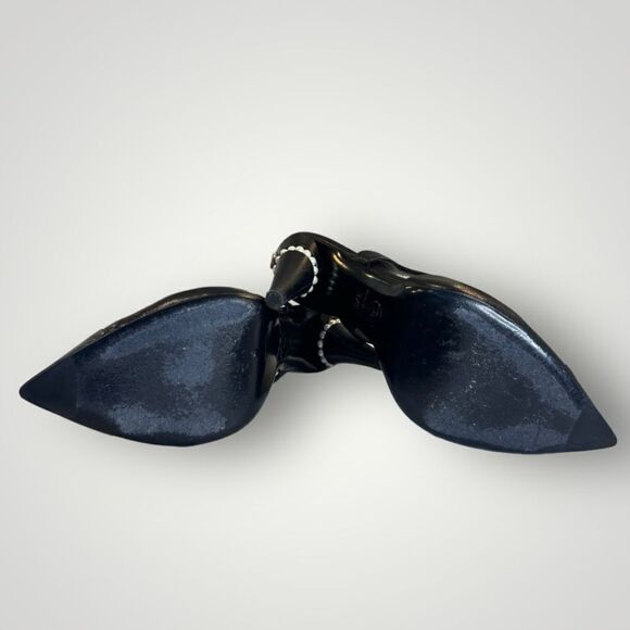 Chanel Leather Pearl Slingback Pumps 37.5 - Picture 8 of 9